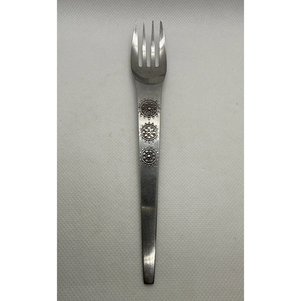 Vintage National Stainless Japan San Moritz Single Fork Flatware 6.5